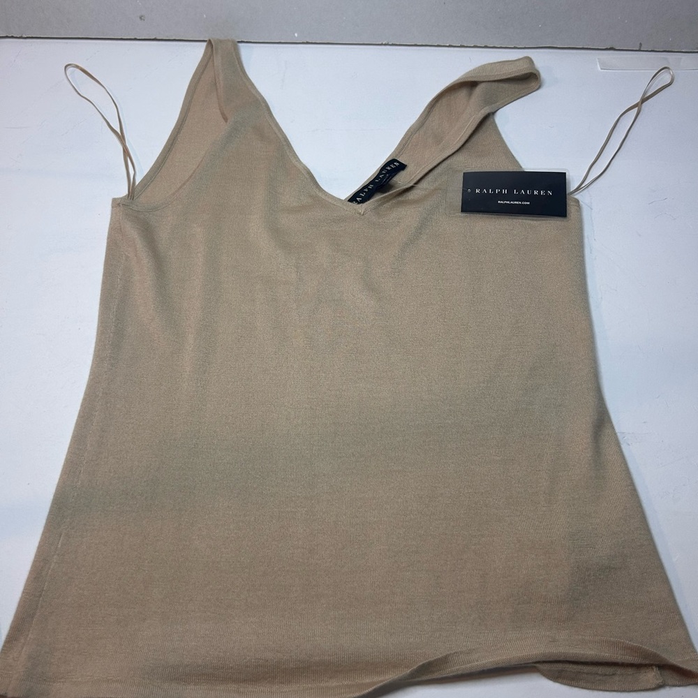 Ralph Lauren Black Label neutral cashmere and silk Camisole NWT